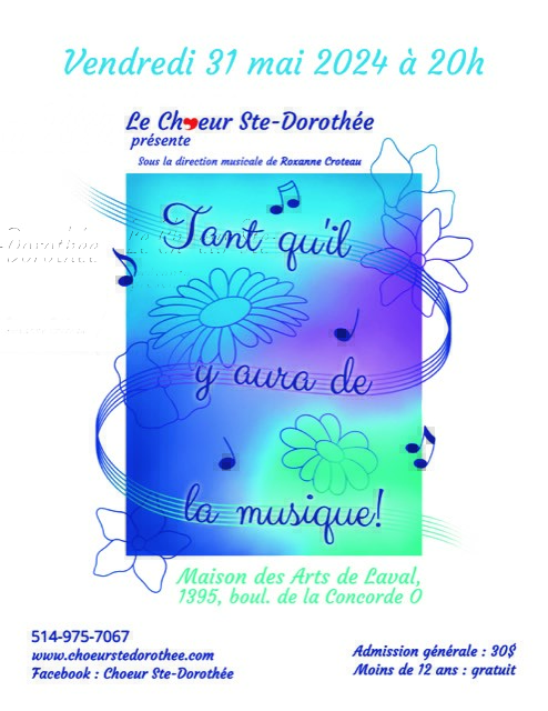 Il reste quelques billets en vente à la porte. Paiement en argent comptant seulement.